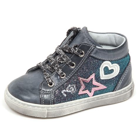 E2104 sneaker bimba blu/grey NERO GIARDINI JUNIOR scarpe glitter shoe ...