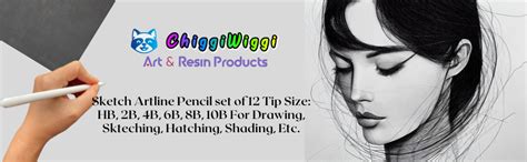 ChiggiWigg 12 Artline Pencil Drawing Set with 6 Blending/Smudging ...