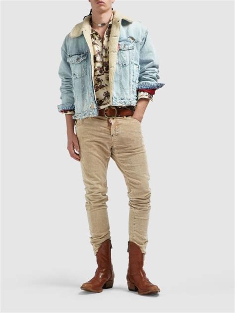 Cool guy marble corduroy 5 pocket jeans - Dsquared2 - Men | Luisaviaroma