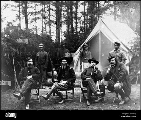 Brandy Station, Va. Capt. James M. Robertson and staff, 1st Brigade, Horse Artillery, Civil War ...