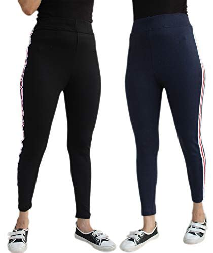 Buy DTR FASHION® Women's Side Stripped Ankle Length Jeggigns_Trousers ...
