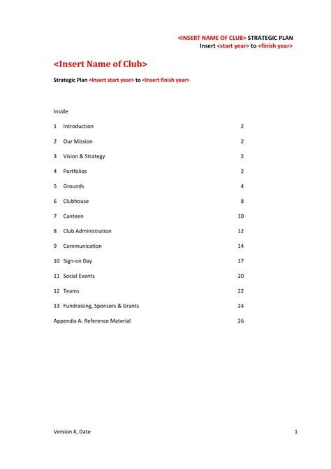 Image result for Strategic Plan Example PDF