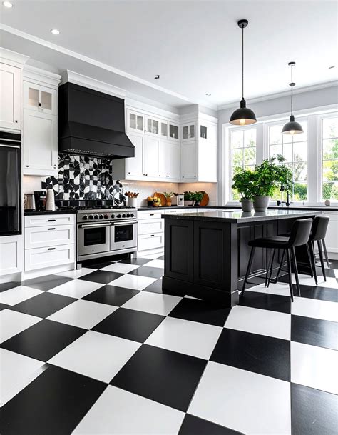24 Black Floor Kitchen Ideas for Bold, Wipe-clean Style - Too Much Time