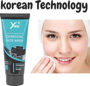 Yana INSTANT WHITENING CHARCOAL FACE WASH || KOREAN TECHNOLOGY || MEN ...