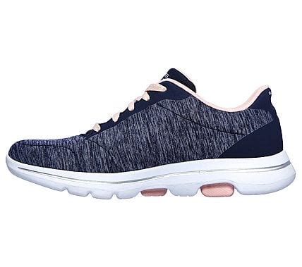 Skechers Navy/Pink Go Walk 5 True Womens Lace Up Shoes - Style ID ...
