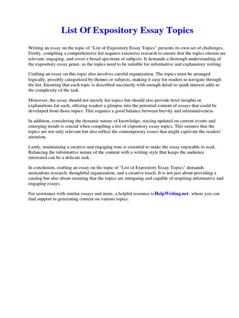 Image result for Expository Essay Topics