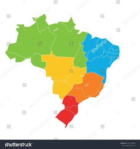 Brazil map with states