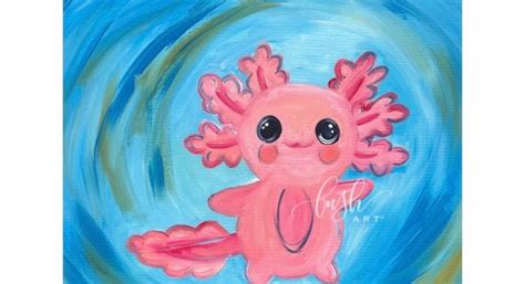 Axolotl Paint Class - Feb 26, Paint with Lush Art, Perry, February 26 ...