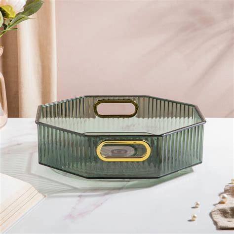 Serafina Octagon Rotating Tray Green 10 Inch Online - Premium Makeup ...