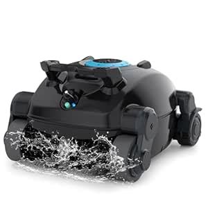 Cordless Robotic Pool Cleaner, Wall Climbing, Extended Battery Life ...