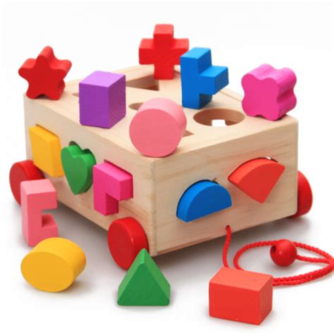 【木质儿童 男女宝宝益智力立体拼图形状配对积木玩具1-2-3-4周岁半】_好便宜网