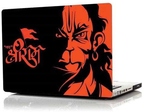 Go Green Tale Religious Lord Hanuman Printed Laptop Sticker/Skin ...