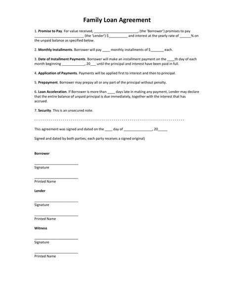 Basic Loan Agreement Template