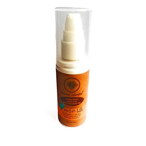 Sunscreen Aqua Gel SPF50+/PA+++ with Baobab oil 50 ml natural : Amazon ...