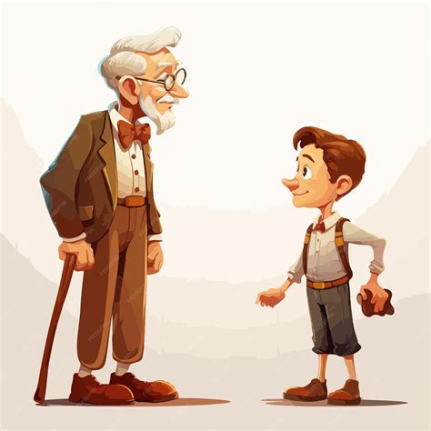 Illustration of Opposite Words with Young and Old Concept of Age ...