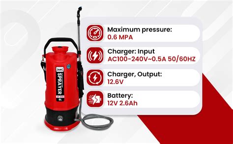 BALWAAN Krishi LI-ION Battery Sprayer, 12 Volts x 2.6 Ampere Battery ...