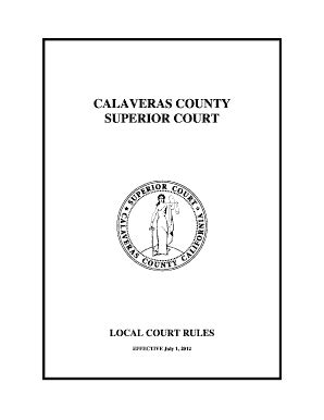 Fillable Online calaveras courts ca Calaveras county superior court ...