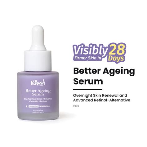 Buy VILVAH Better Ageing Overnight Serum with BluePea Flower Extract ...