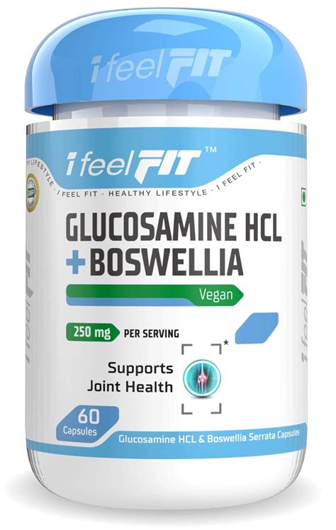 ifeelFIT Glucosamine HCL + Boswellia - Support Joint Health - 250mg ...