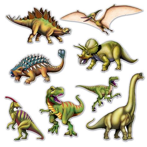 Club Pack of 96 Double Sided Dinosaur Cutout Wall Decorations 19 ...