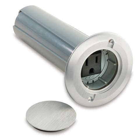 ABB E971FADI-2 Carlon® Floor Box 1 Gangs Drop-In, Round Metallic