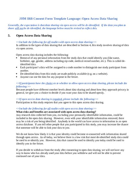 IRB and Consent Examples Wiki Doc Template | pdfFiller