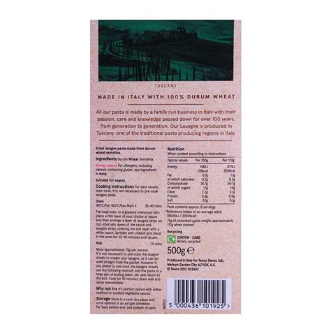 Purchase Tesco Lasagne Pasta Sheets 500g Online at Best  