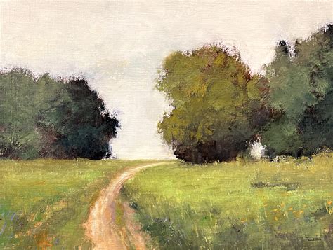 Country Path 221016, impressionist landscape oil painting.