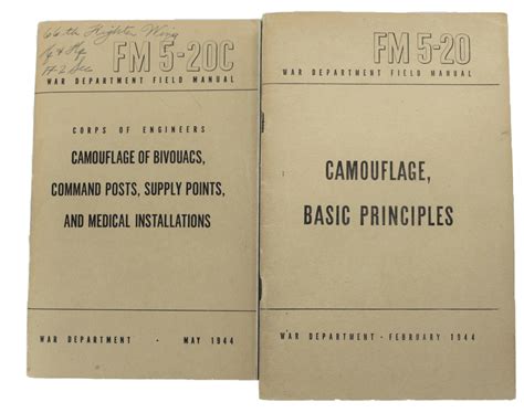 FM 5-20C AND FM 5-20 CAMOUFLAGE TECHNIQUES - Military Classic Memorabilia