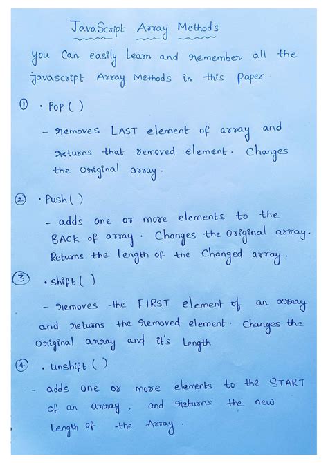 Image result for JavaScript Array Cheat Sheet