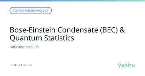 Bose-Einstein Condensate (BEC) & Quantum Statistics — Science And ...