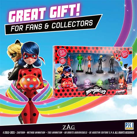 Buy P.M.I. Miraculous Ladybug Stamps for Kids |12 Miraculous Ladybug ...