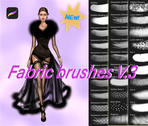 30 Procreate Clothes Fabric Brushes, Clothing Design Brushes for ...