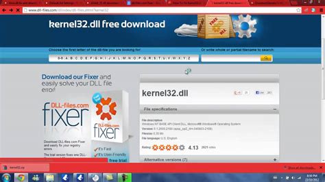 How to fix KERNEL32.dll