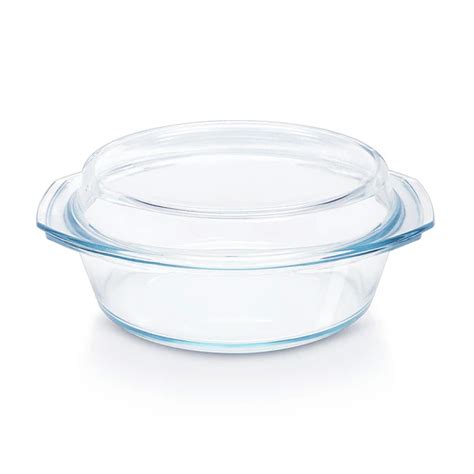 Buy Borosil Glass Floral Oven and Microwave Safe Serving Bowl Casserole ...