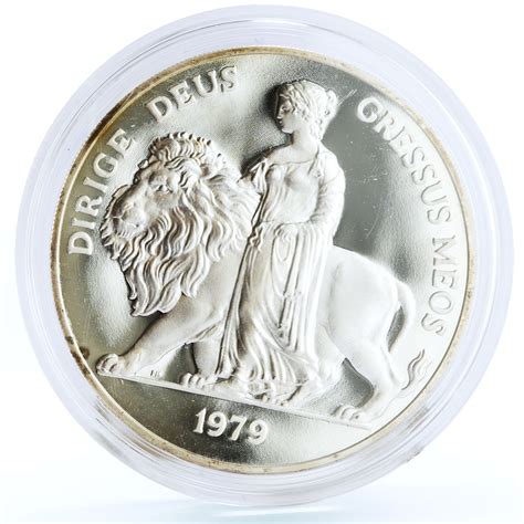 Britain Lady Prime Minister Margaret Thatcher Una and Lion Ag medal ...