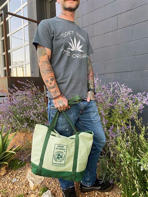 Hemp Go Green® 100% Hemp Canvas Heavy-duty Zippered Tote Bag - 20 Oz ...