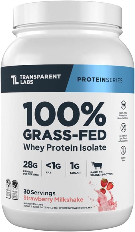 Grass Fed Whey Protein Isolate Natural Flavor Gluten Free Grassfed ...