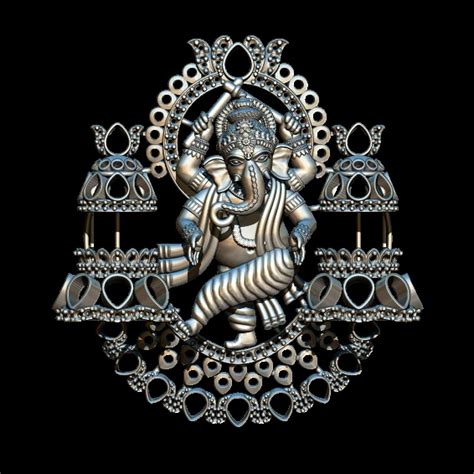 Ganpati 3D Model Pendant STL File