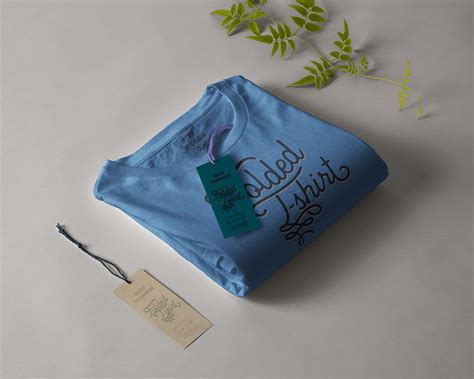 Free Folded T-Shirt Mockup Template (PSD)