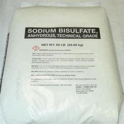 Sodium Bisulfate for Disinfectant & Dyeing Auxiliaries CAS 7681-38-1 ...