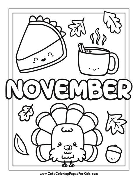 November Coloring Pages - MIT Printable