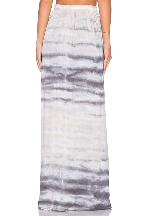 Young, Fabulous & Broke Noel Maxi Skirt in Charcoal Water Ripple Wash ...