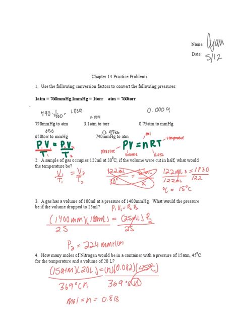 Image result for Gas Laws Problems