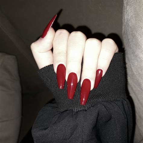 Blood red nails, vampire nails, cheery red, dark red nails, boss lady ...