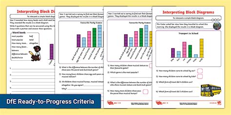 👉 Year 2 Interpreting Block Diagrams Maths Activity Sheets