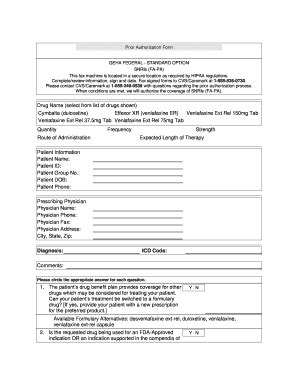 Fillable Online SNRIs (FA-PA) Fax Email Print - pdfFiller