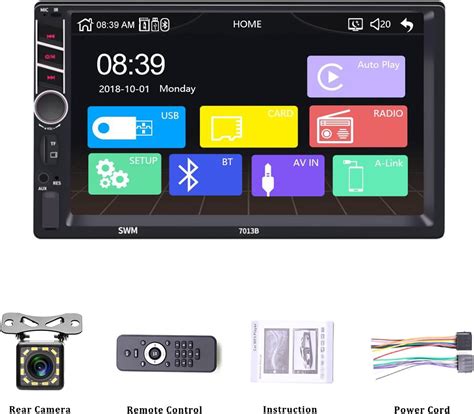 CAMECHO Double Din Car Stereo Compatible with Apple Carplay India | Ubuy