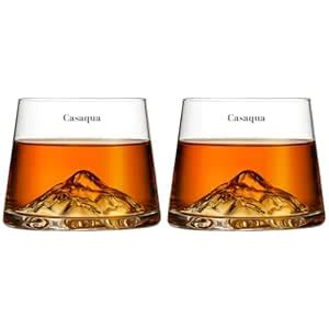 CASAQUA Whiskey Glass Set of 2 – Premium Ultra - Thin 230 ml Glasses ...