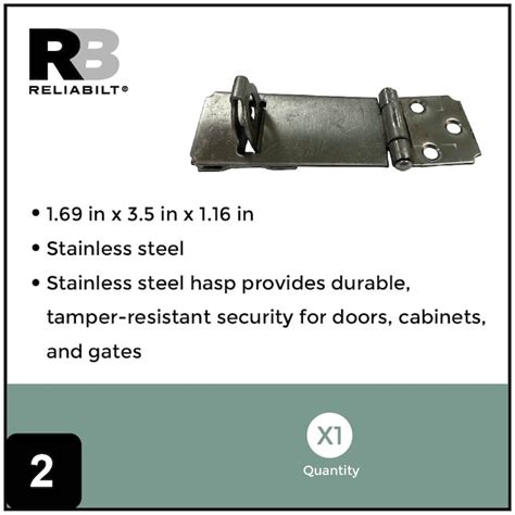 RELIABILT 3-1/2-in Stainless Steel Fixed Staple Hasps 33044SSBLG at ...